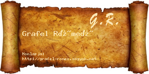 Grafel Rómeó névjegykártya