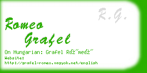 romeo grafel business card